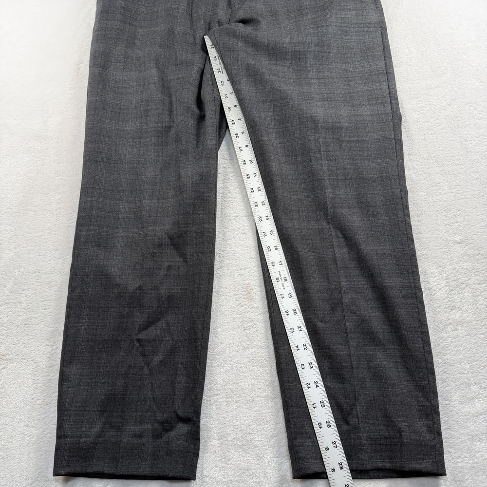Jos A Bank 1905 2 Pc Suit Men 42S 36x28 Slim Fit Gray Plaid Wool Spandex Stretch - Picture 13 of 16